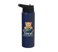Handpan Teddy Bear Stainless Steel Insulated Water Bottle