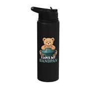 Handpan Teddy Bear Stainless Steel Insulated Water Bottle