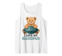 Handpan Teddy Bear Steel Drum Player Tank Top