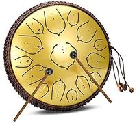 Handpan Tongue Drum 15 Notes 14 Inches Tank Drum Steel Percussion Drum Instrument With Travel Bag