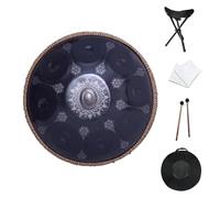 Handpan Tongue Drum 9/10Notes 22 Inches Mandala Steel Hand Pan Percussion Instruments, Hand Drum Instrument For Adults With Travel Bag For Meditation Yoga Sound Healing(C,9 Notes)