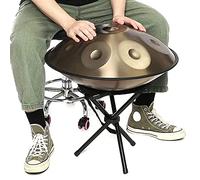 Handpan Tongue Drum, Ethereal Drum, Metal Drum Instrument,9 Notes 22 Inches with Soft Hand Pan Bag,2 Handpan Hammers,Handpan Stand,Dust Free Cloth,for Home