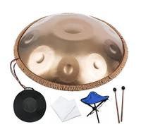 Handpan Tongue Drum - Handpan Drums Sets D Minor 22 Inches 432Hz/440Hz Steel Hand Drum Percussion Instruments With Soft Hand Pan Bag, 2 Handpan Mallet, Handpan Stand(440Hz,9Notes)