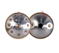 Handpan Tongue Drum - Handpan Instrument, 432Hz/440Hz D Minor Steel Percussion Drum Instrument, For Music Education Gathering Performance(Gold -440Hz,14 notes)