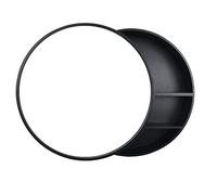HanDpi Mirror Cabinet Bathroom Wall Wooden Round Storage Medicine Cabinets With Makeup Mirror, Sliding Wall-mounted Bathroom Mirror Storage Shelves