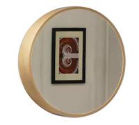 HanDpi Round Bathroom Wall Mounted Storage Cabinet With Mirror Black/wood Color/walnut Color Round Makeup Mirror(B,70cm)