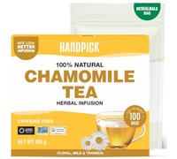 HANDPICK, Chamomile Tea Bags (100 Herbal Tea Bags) Caffeine Free, | Floral Chamomile Herbal in Eco-Conscious Bags | Direct from Source