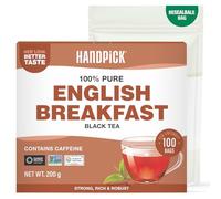 HANDPICK, English Breakfast Black Tea Bags (100 Count) Strong, Robust | Eco-conscious Tea Bags, Brew English Breakfast Tea & Kombucha Tea