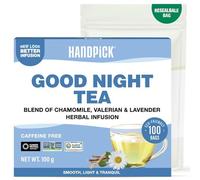 HANDPICK, Good Night Tea Bags (100 Count) Night Time Herbal Tea | Caffeine Free, Gluten Free | Floral Blend - Lavender, Chamomile, Peppermint | Natural Sleep Tea, Perfect for Bedtime