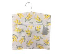 Handpicked Mimosa Design Fabric Peg Bag - Hanging Clothes Peg Storage Bag with Hook - Spring Floral Laundry Accessory