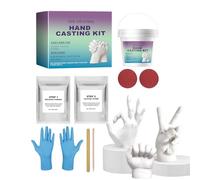 Handprint Casting Set for Hands - Couple Handprint Set for Adults - Romantic Craft Set with Shapes Gloves for Him, Her & Couples Hand Casting Set Handmade Shapes Plaster Cast Romantic and