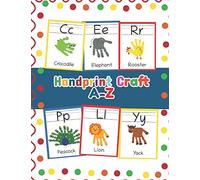 Handprint Craft A-Z: ABC Animal Handprint End of the year activity, Ages 3-5, PreK, Kindergarten, Preschool, Gift