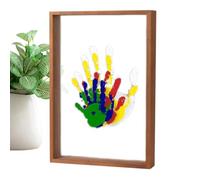 Handprint Craft Keepsake Kit - Home Desk Ornament Clear Hanging Photo Frame Birthday Christmas