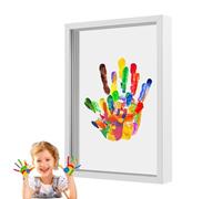 Handprint Keepsake Frame - Family Handprint Kit, Clear Photo Display Frame, Hanging Ornament or Table Top with Custom Touch | Pepi Memory Frames