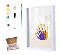 Handprint Kit, Family Handprint Kit DIY Family Keepsake with Paint and Brush for New Parents, Keepsake
