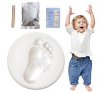 Handprint Kit - Food Grade Clay Impression, Safe Soft Modeling Material,Long Lasting,Keepsake,Long lastinge | Hand Foot Dog Paw Print Craft for Nursery Decor Shower Gift Memory Display