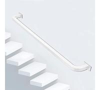 Handrail, 1-20ft Stair Handrails Banister Kit Metal Staircase Handrail Wall Stair Banister Hand Rail with Galvanized Iron Brackets Safety Grab Bar Railing for Steps Industrial Balustrade