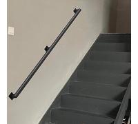 Handrail Black Wrought Iron Square Pipe Banister, Outdoor Grab Rail, Stairs Handrail Support Rod Kit, Wall Balustrade Foot Rail Support Handle Safety Bar(14ft/420cm)