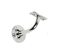 Handrail Brackets for Wall Mounted Handrail Balustrade by Zoo Hardware, Heavy Duty Stair Rail Brackets. (Polished Chrome) (Various Quantity)