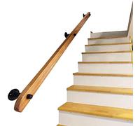 Handrail Complete Kit. Professional Non-Slip Solid Wood Safety Stair Railing Handrails, Home Against The Wall Indoor Loft Elderly Rail Corridor Support Rod/3 Feet