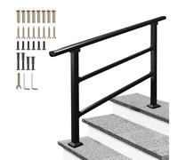 Handrail Fit 1 to 3 Steps Indoor Outdoor Stair Railing, Floor Mounted Adjustable Transitional Banister, Home Garden Corridor Decking Corridor Support Rod(B,150cm/59inch)
