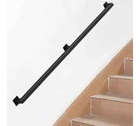 Handrail for Indoor or Outdoor Steps and Stairs, Wall-Mounted Railing Black Metal Iron Square Tube Hand Rail(4ft/120cm)