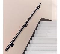Handrail for Stairs 1 2 3 4 5 6 Meters | Black Wall Mount Staircase Banister Rails Wrought Iron Balusters Hand Railing for Indoor Outdoor Safety Grab Bar(4ft/120cm)