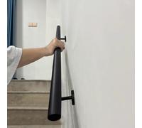 Handrail for Stairs, Black Industrial Metal Stair Railings Wall Mounted Staircase Grab Bar Elderly Children Safety Hand Rail for Indoor Outdoor Steps(3ft/90cm)