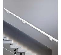 Handrail for Stairs - Complete Kit, Wall Mounted Wrought Iron Staircase Banister for Indoor/Outdoor Steps, Industrial Style, 2ft Length