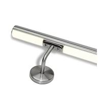 Handrail for stairs in stainless steel with white LED natural multicolor predisposition led (340 cm, Handrail with LED natural light 4000k)