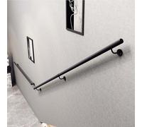 Handrail for Stairs Indoor, 30-600cm Wrought Iron Staircase Railing Brackets with Metal Screws Banister Rail Kit, Wall Mounted Non Slip Hand Rails(9ft/270cm)