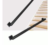 Handrail for Stairs, Wall Mount Stair Bannister Handrail for Indoor Outdoor Steps, Metal Industrial Wrought Iron Railing Hand Rail - Black Square Pipe (Size : 6.6ft/200cm)