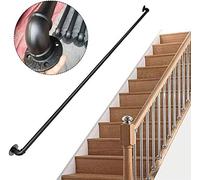 Handrail, Handrails, Stairs, Handrails, Home Against The Wall, Indoor Attic Railings for The Elderly, Corridor Support Rods, Matt Black Non-Slip Industrial Wrought Iron Water Pipe