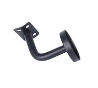 Handrail Post Bracket Black White Stainless Steel 304 Stair Handrail Bracket Stent Support Wall Flat Arc Fixed Pallet Stairs Accessories(60x60 arc B)