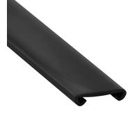 Handrail PVC,PVC Floor Transition Strips,Anti-Slip Grab Rails,with Crease Design for Staircase handrail Protection (2m, Black)