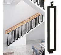 Handrail Railing - Metal Side-Mounted Stairs Post with Adjustable Bracket for Interior and Exterior Stairs
