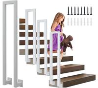 Handrail Side Mount U-Shaped Stair Railing Handrail,Modern U-Shaped Non-Slip Hand Grab Bar, for Stairs Villa, Garden, Loft Support Bar for Indoor Stairs Handrail Picke(Size:H:65cm/2.1 ft,Color:White)