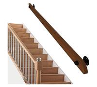 Handrail Wooden Handrail Stair Railings Support Rod, Against The Wall Elderly and Children's Loft Grab Bar Kit for Hospital Home Grab Rails(150cm)