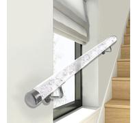 Handrails Clear Acrylic Handrail for Stairs - 3ft/4ft/5ft/6ft/10ft/12ft/14ft/20ft Non-Slip Transparent Indoor Stair Handrails for Home Kindergarten Corridor Railing Loft, Staircase Handrail Complete K