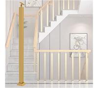 Handrails Deck Balusters Gold Balusters w/Flat & Adjustable 270° Angle Bracket, Square Metal Stair Post for Handrail Support/Safety Fence for Balconies Hallways(1Pack,50cm/19.7in)