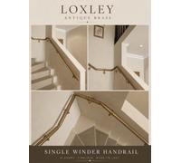 Handrails Direct Antique Brass Single Winder 4.8M Handrail Kit - Loxley - Cuts To Size - 5Yr Guarantee