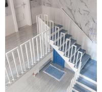 Handrails For Indoor/outdoor Steps - Metal Deck Railing - U/M Type Stairs Handrail, Non-Slip Transitional Handrail, Safety Support Bar For The Elderly, Loft Hallway Step Railing Kit(White-M,90CM(2.95F