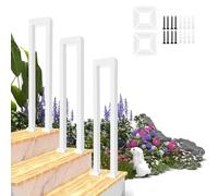 Handrails for Indoor Stairs, U Shaped Stairs Railing Indoor, Handrails for Outdoor Steps, Metal Handrail, Stair Rail for Loft Porch Corridor Villa Hotel,1pc(White,85cm)