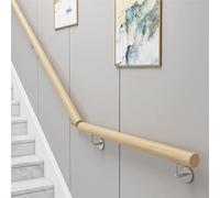 Handrails for Outdoor Steps - Metal Deck Railing - Stairs Handrail, Wooden Steps Hand Grab Bar, Indoor Anti-Skid Safety Stair Guardrail, with Metal Fittings, Easy to Install，1Ft/30Cm