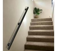 Handrails for Stairs, 4ft 15ft 12ft 10ft 8ft 7ft 6ft 5ft 3ft Staircase Banister Hand Rails for Indoor and Outdoor Wall Mounted Stair Railing Safety Grab Bar - Black(11ft/330cm)