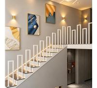 Handrails for Stairs【ERRTSDB Handrails for Outdoor Steps, 95CM-Right Angle, White】 U-Shaped Stair Rail, Adjustable Metal Railing Indoor & Outdoor for Attic, Porch, Outdoor