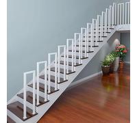 Handrails for Stairs, Wrought Iron Handrail, U-Shape Stair Handrail for Indoor Outdoor, Non-Slip Hand Rail Metal Stair Railing for Concrete Steps Porch Patio,1PC(White/Vertical Installation,55cm)