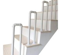 Handrails Stair Spindle Black Heavy Duty Step Grab Rails,Elderly Children's Support Poles,Outdoor Porch Handrails U Shaped for Balconies Hallways(White,50cm/20 in)