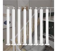 Handrails Stair Spindle White Balusters Square Metal Railing for Deck/Steps/Garden/Outdoor, Adjustable Connector for Square Handrails for Balconies Hallways(8Pack,85cm/33.5in)