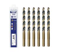 Handree 7/16" Stepped Point Drill Bits 6Pcs, W4 HSS Titanium Coated, No Pilot Hole Needed, 3-Flat Shank Jobber Length for Impact Driver, Metal/Steel/Acrylic Drilling, MRO & DIY